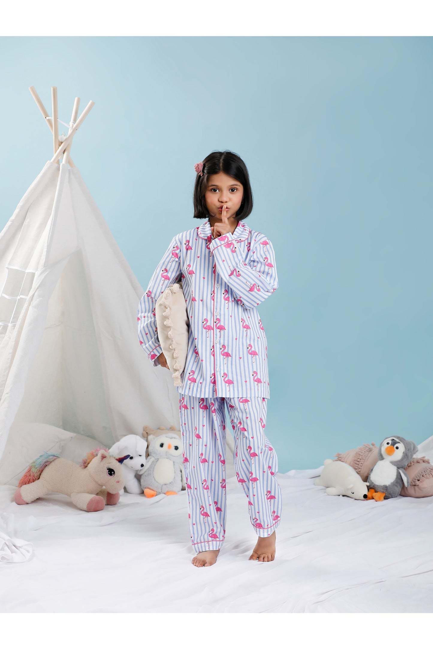 Flamingo with Stripes Nightsuit