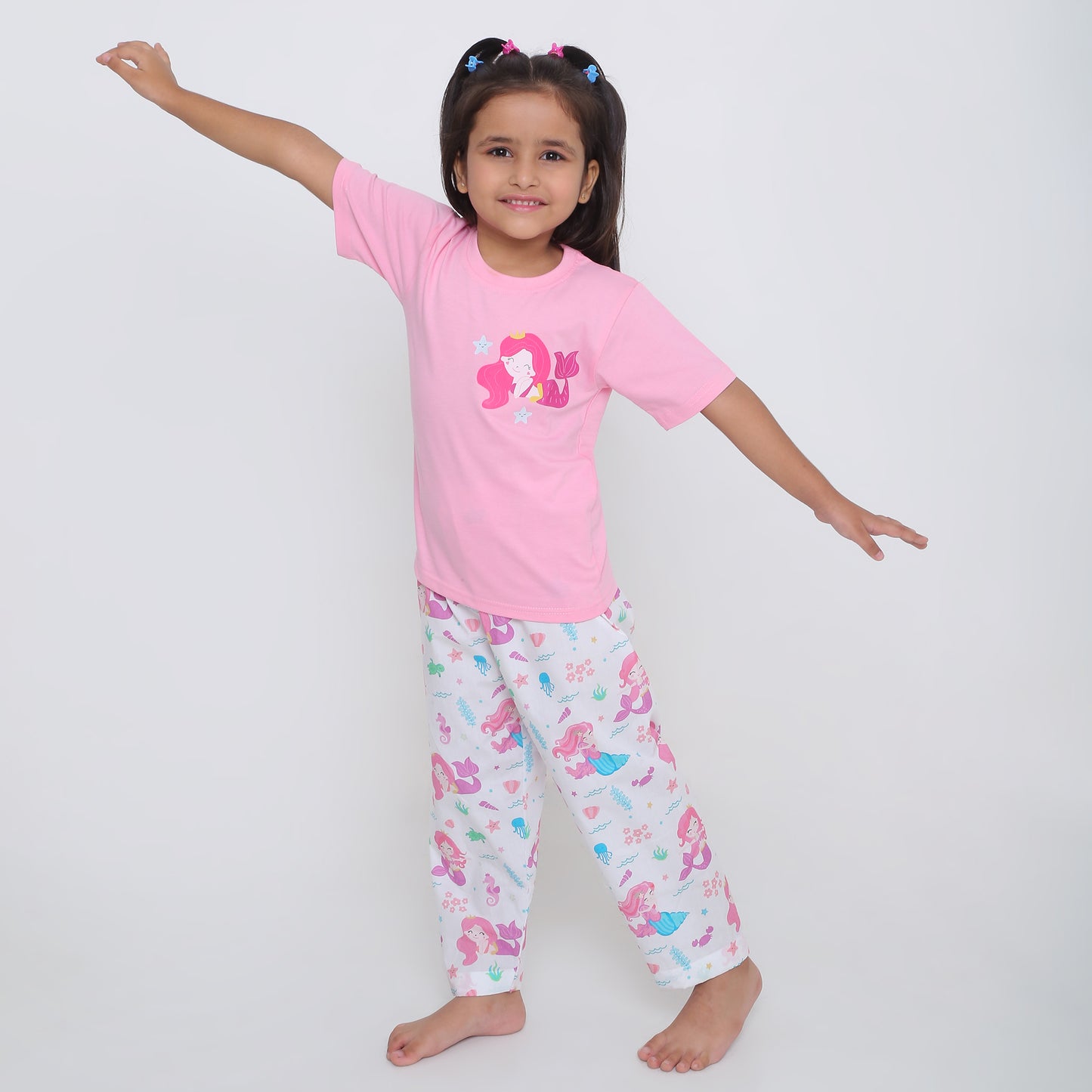 Mermaid t-shirt with white pyjama