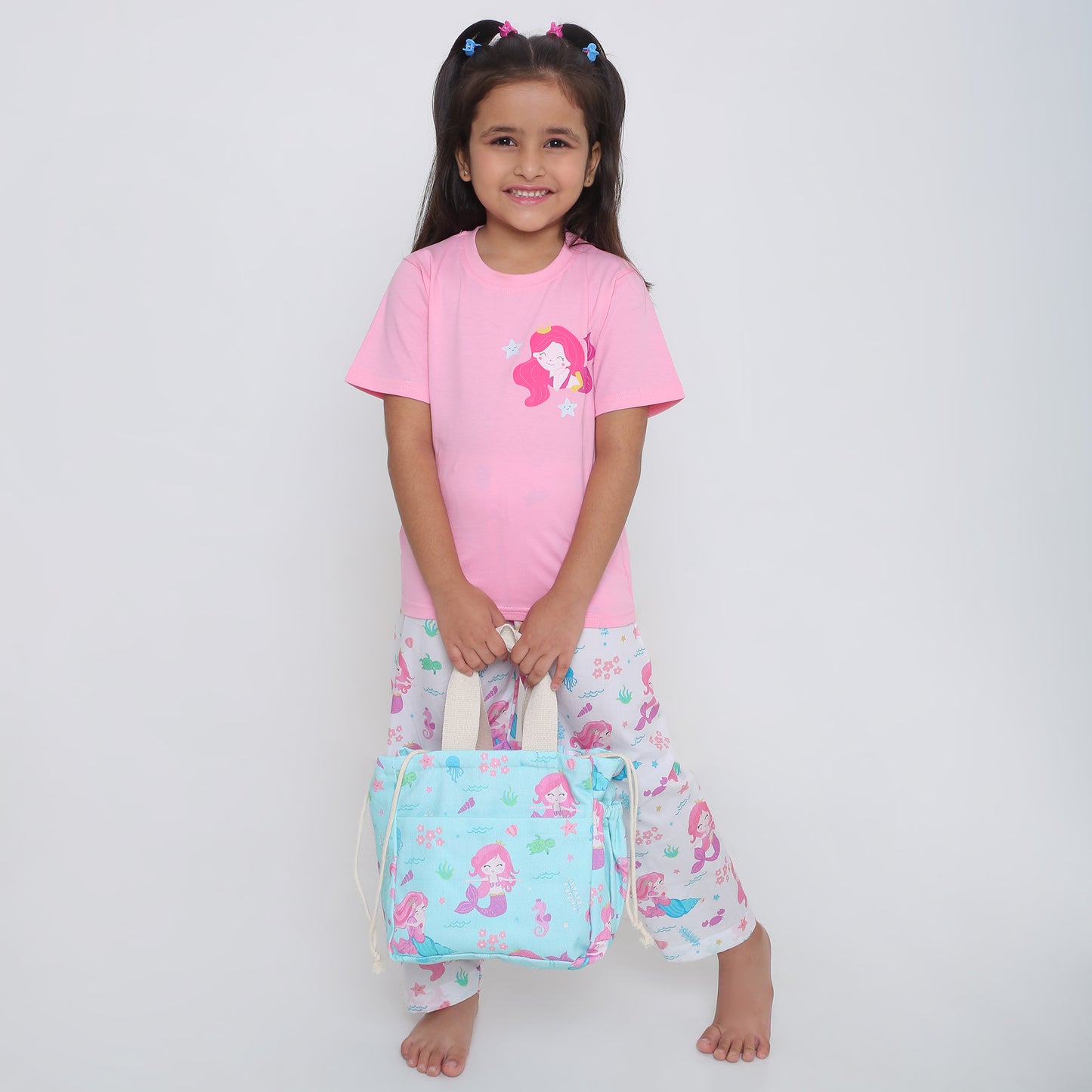 Mermaid t-shirt with white pyjama