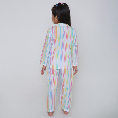 Rainbow with stripes Nightsuit